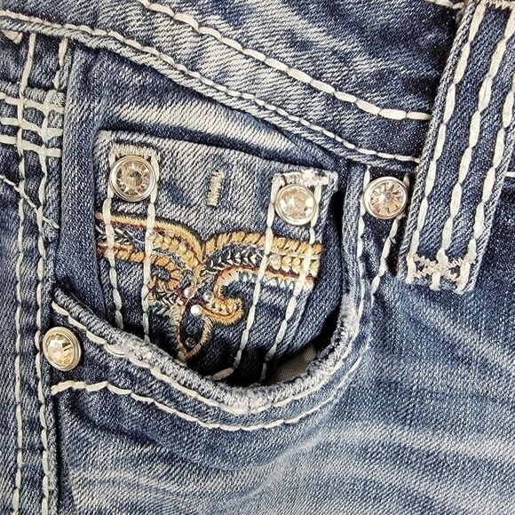 Rock Revival Charon Straight Stretch denim Jeans size 24 - Picture 4 of 12